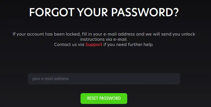 forgot password